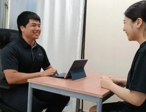 無料体験でのカウンセリング